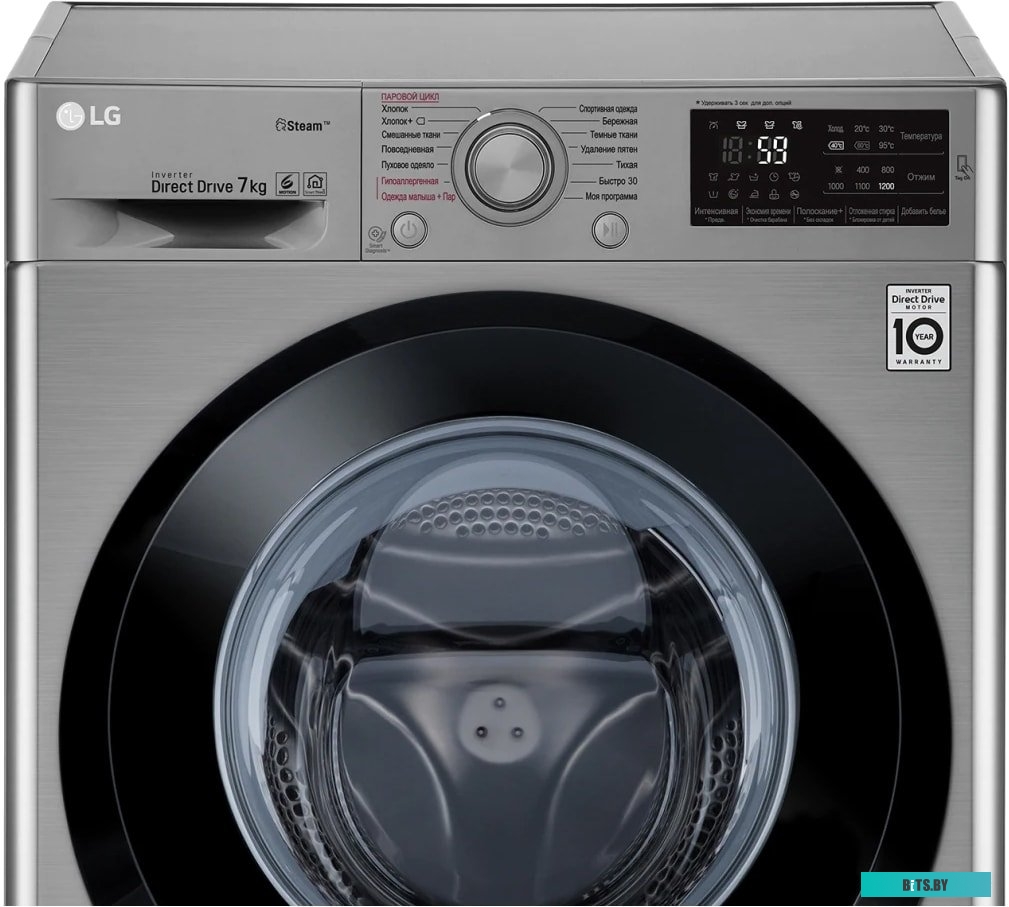 F2J5HS6S Стиральная машина LG F2J5HS6S класс: A загр.фронтальная макс.:7кг серебристый