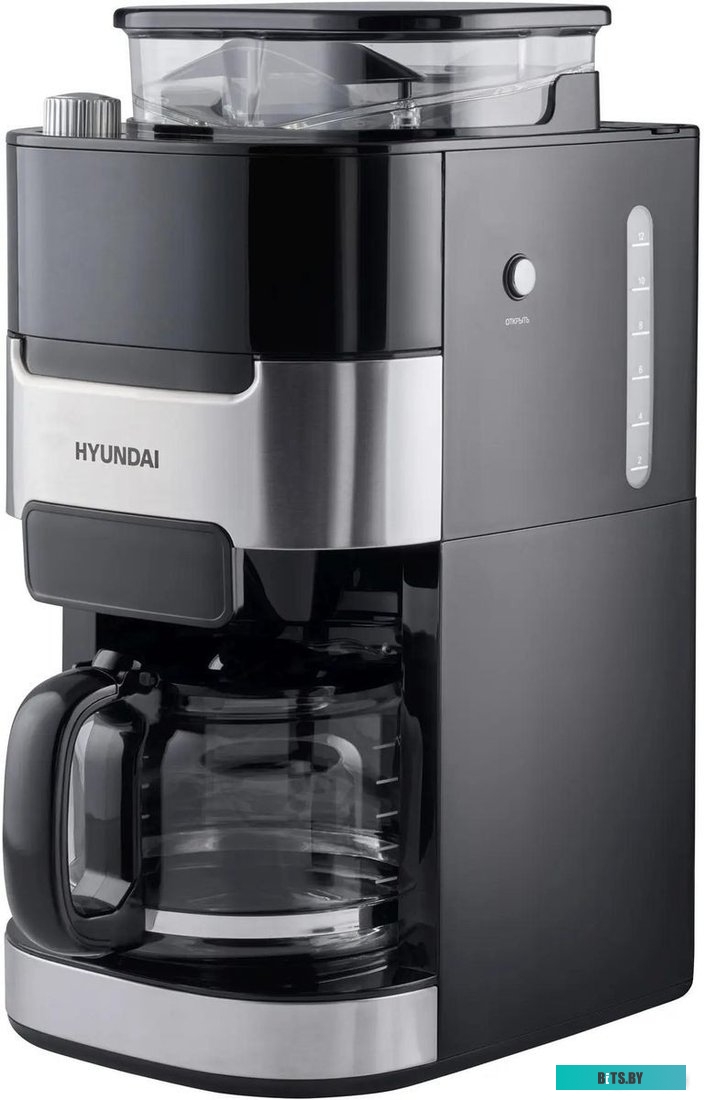 HYD-1216 Кофеварка капельная Hyundai HYD-1216 1050Вт черный/серебристый
