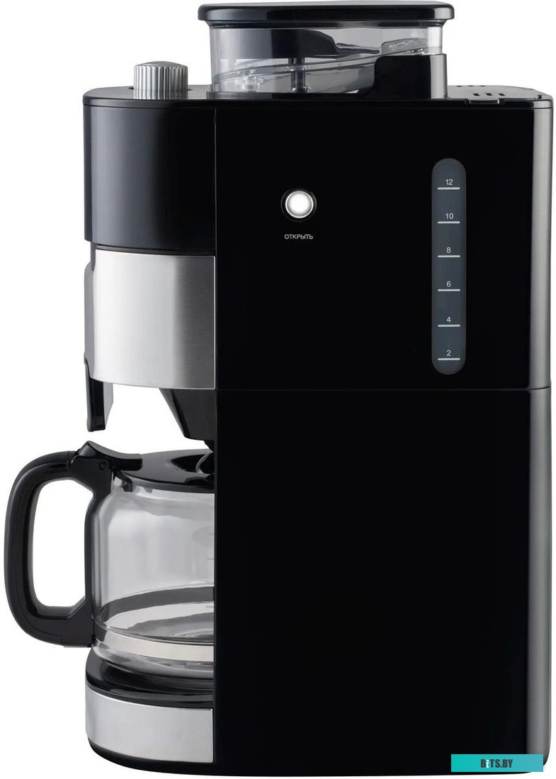 HYD-1216 Кофеварка капельная Hyundai HYD-1216 1050Вт черный/серебристый