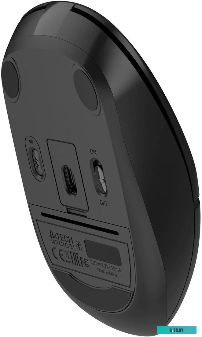 FB12S USB PANDA Мышь A4Tech Fstyler FB12S черный/белый оптическая (1200dpi) silent беспроводная BT/Radio USB (2but)