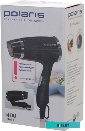 PHD1464T Фен POLARIS PHD1464T, дорожный, 1400Вт, красный