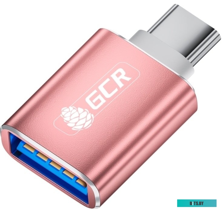GCR-52300 GCR Переходник USB Type C на USB 3.0, M/AF, розовый, GCR-52300