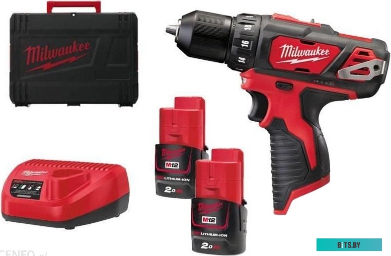 Milwaukee M12 BDD-202C 4933441915 (с 2-мя АКБ, кейс)