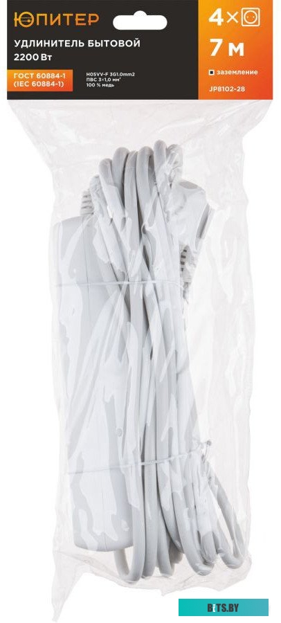 Сетевой фильтр (удлинитель) Юпитер JP8102-28