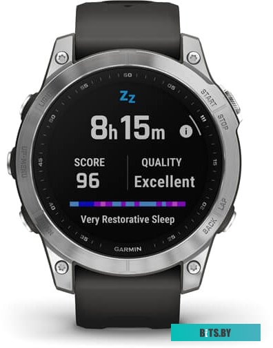 Умные часы Garmin Fenix 7 Solar 47 мм (серебристый/графитовый) <010-02540-01>