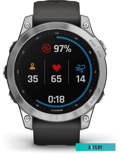 Умные часы Garmin Fenix 7 Solar 47 мм (серебристый/графитовый) <010-02540-01>