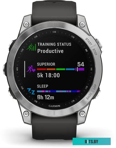 Умные часы Garmin Fenix 7 Solar 47 мм (серебристый/графитовый) <010-02540-01>