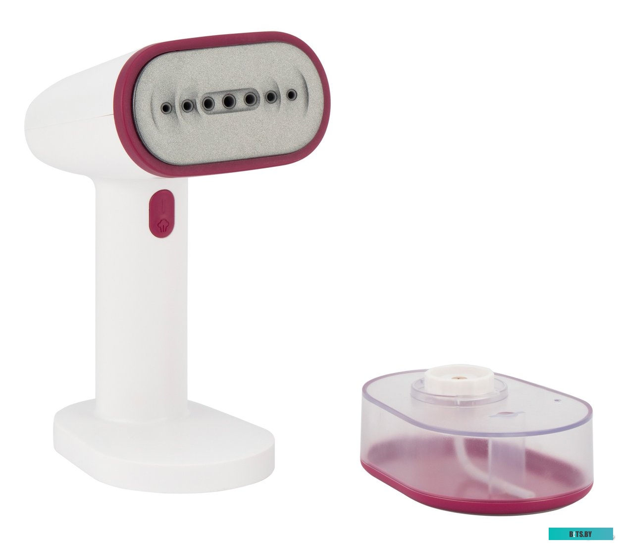 H-HS02890 Отпариватель ручной Hyundai H-HS02890,  белый  / вишневый