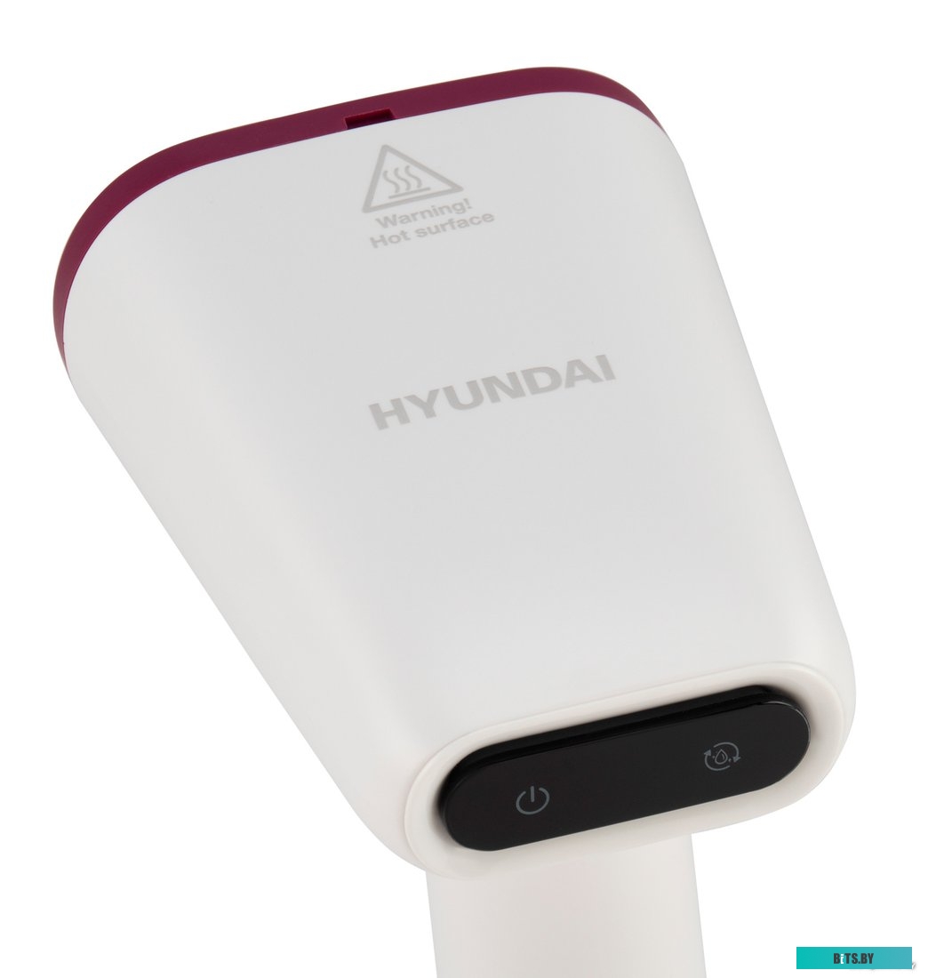 H-HS02890 Отпариватель ручной Hyundai H-HS02890,  белый  / вишневый