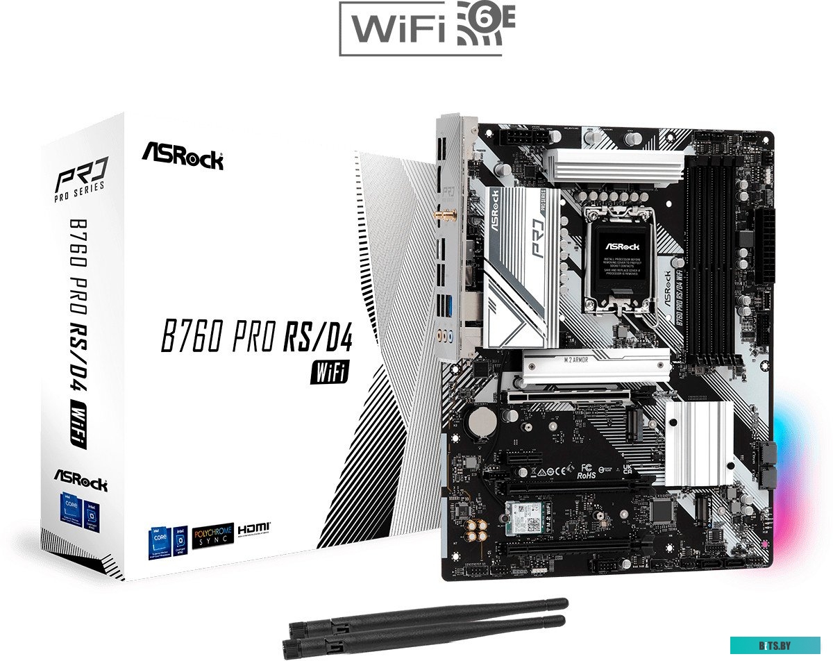 Материнская плата ASRock B760 PRO RS/D4 WiFi