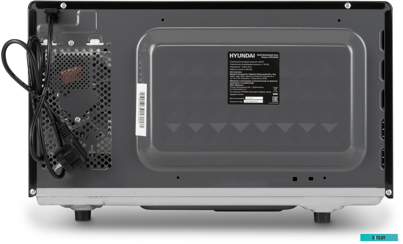 HYM-D3008 Микроволновая Печь Hyundai HYM-D3008 23л. 800Вт черный