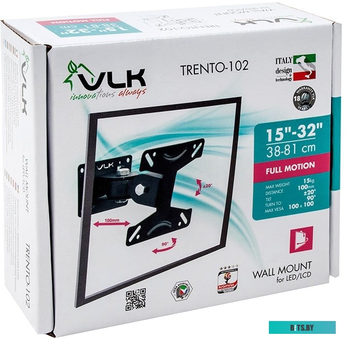 Кронштейн для телевизора VLK TRENTO-102 (черный)