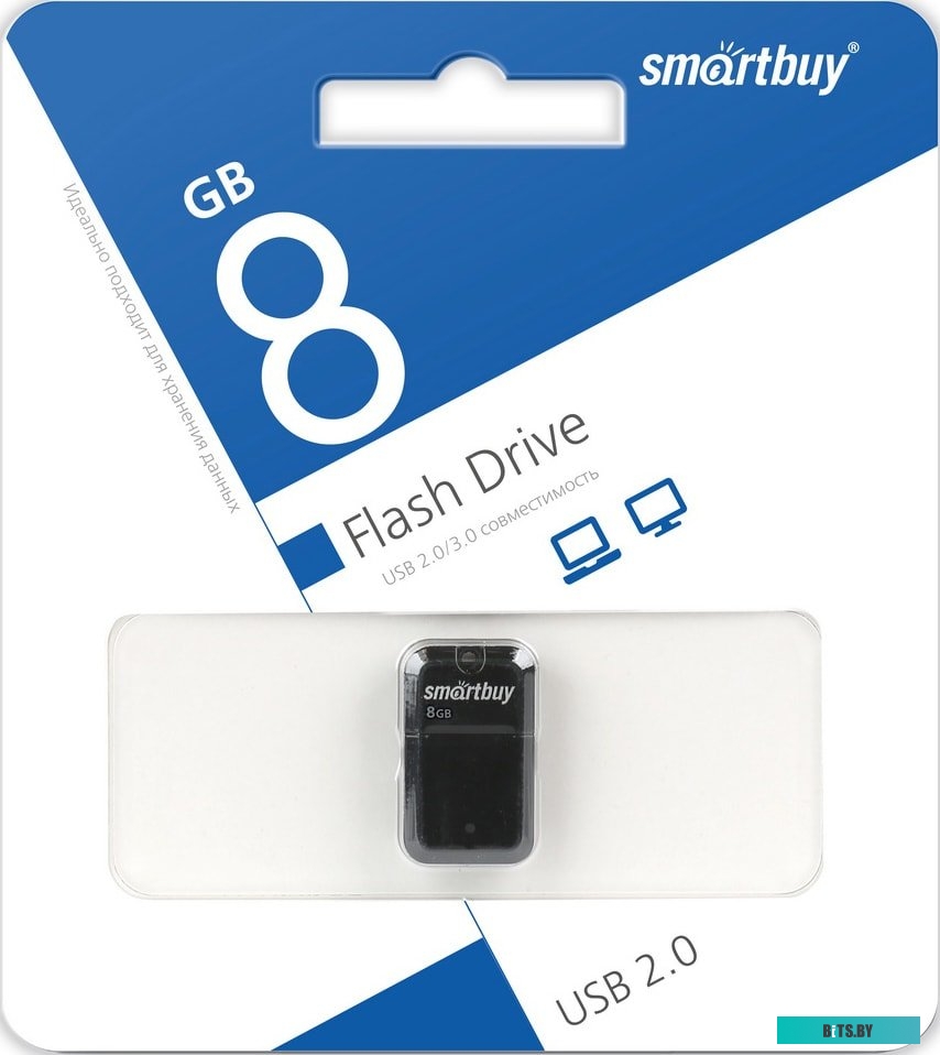 USB накопитель (Флешка) Smart Buy ART USB 2.0 8GB (черный) <SB8GBAK>