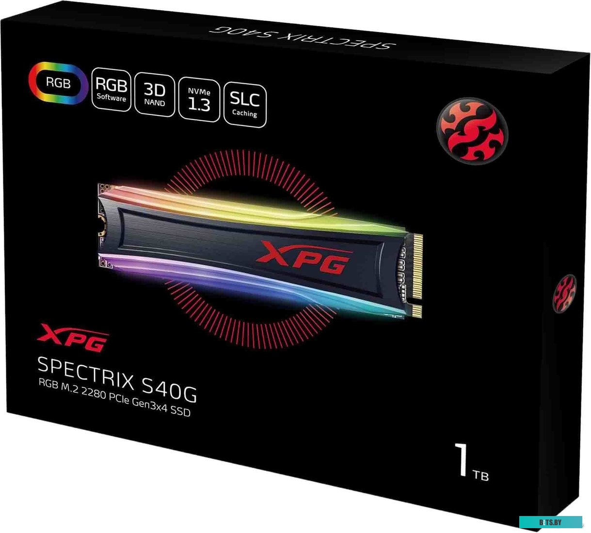 SSD Накопитель ADATA XPG Spectrix S40G RGB 1TB AS40G-1TT-C
