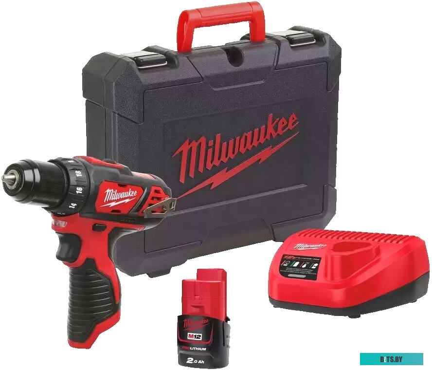 Milwaukee M12 BDD-201C 4933479439 (с 1-м АКБ, кейс)