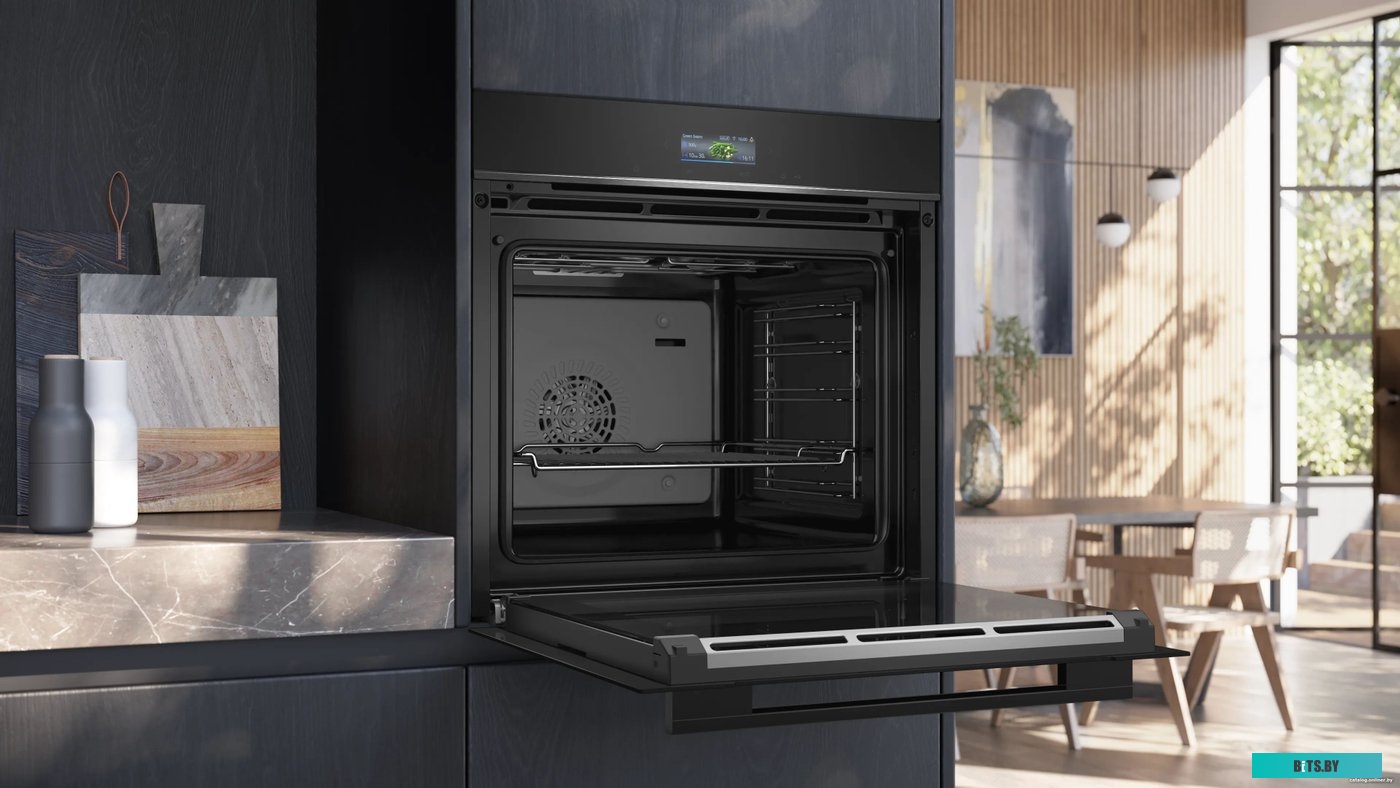 HB734G1B1 Встраиваемый духовой шкаф SIEMENS/ Электрический духовой шкаф с конвекцией, объем 71 л, 13 режимов, очистка каталитическая + паровая, направ