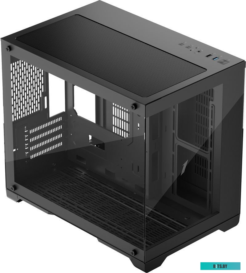 Корпус 1stPlayer MV6-TRANSPARENT черный MV6-TP-BK