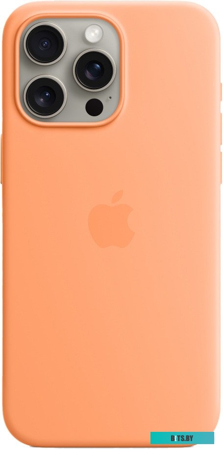 Apple MagSafe Silicone Case для iPhone 15 Pro Max (апельсиновый сорбет)