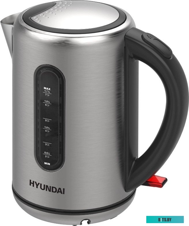 HYK-S9909 Чайник электрический Hyundai HYK-S9909 1.7л. 2200Вт серебристый матовый/черный корпус: стекло