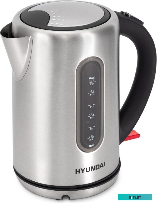 HYK-S9909 Чайник электрический Hyundai HYK-S9909 1.7л. 2200Вт серебристый матовый/черный корпус: стекло