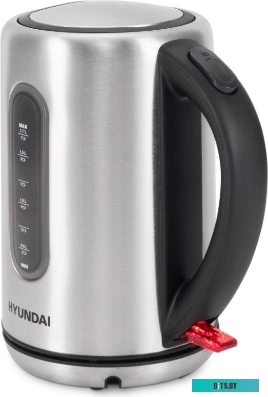 HYK-S9909 Чайник электрический Hyundai HYK-S9909 1.7л. 2200Вт серебристый матовый/черный корпус: стекло