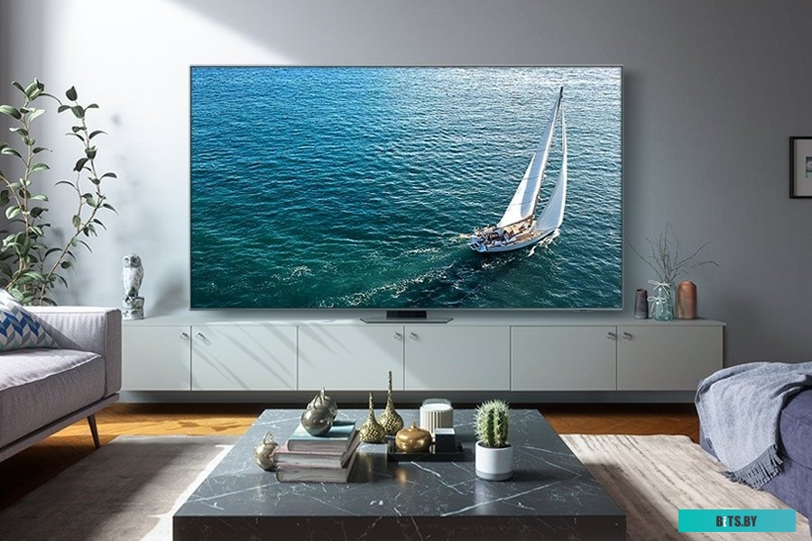 QE98Q80CAUXCE Телевизор QLED Samsung 98" QE98Q80CAUXCE Series 9 черный 4K Ultra HD 120Hz DVB-T2 DVB-C DVB-S2 USB WiFi Smart TV