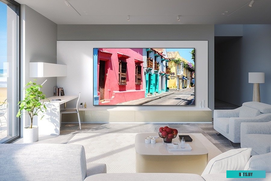 QE98Q80CAUXCE Телевизор QLED Samsung 98" QE98Q80CAUXCE Series 9 черный 4K Ultra HD 120Hz DVB-T2 DVB-C DVB-S2 USB WiFi Smart TV