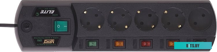 Сетевой фильтр (удлинитель) Most ERG 2 м (черный)