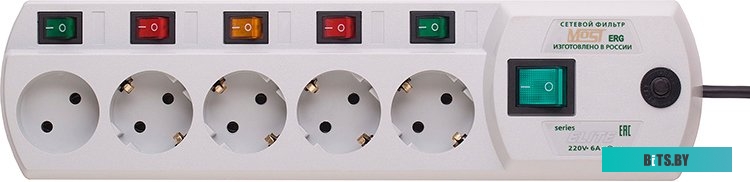 Сетевой фильтр (удлинитель) Most ERG 2 м (белый)