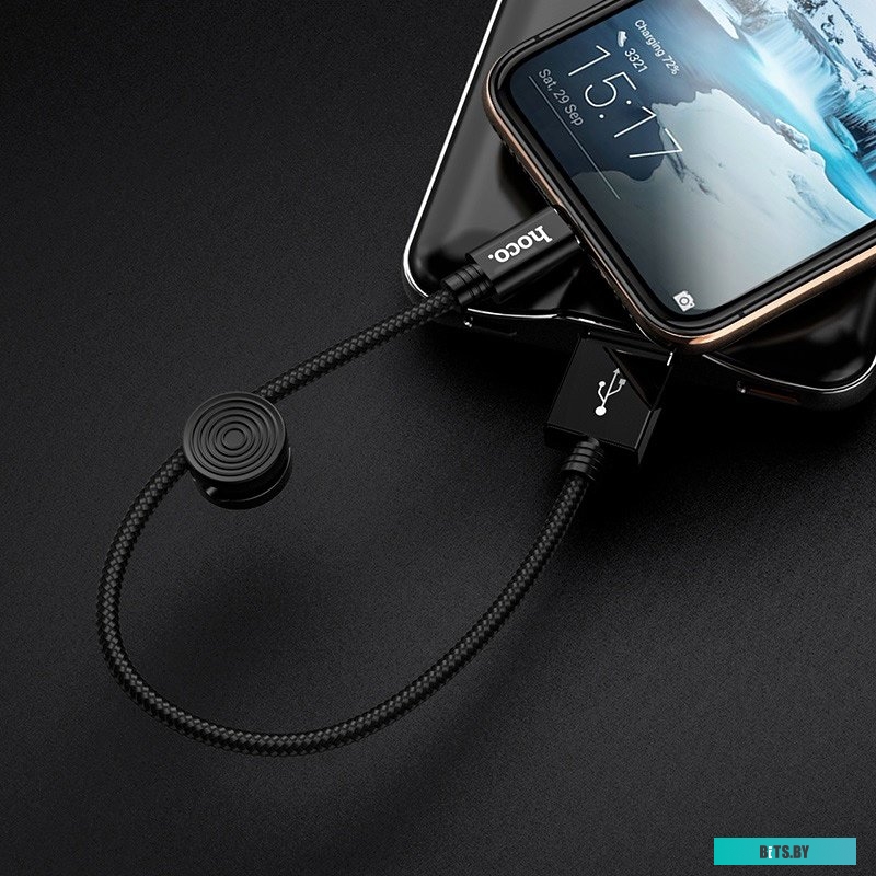 Кабель Hoco X35 USB Type-A - USB Type-C (0.25 м, черный)