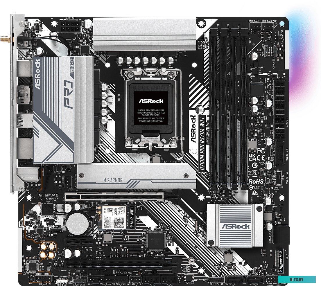 Материнская плата ASRock B760M Pro RS/D4 WiFi
