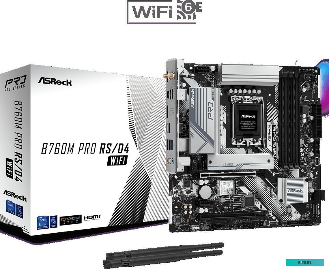 Материнская плата ASRock B760M Pro RS/D4 WiFi