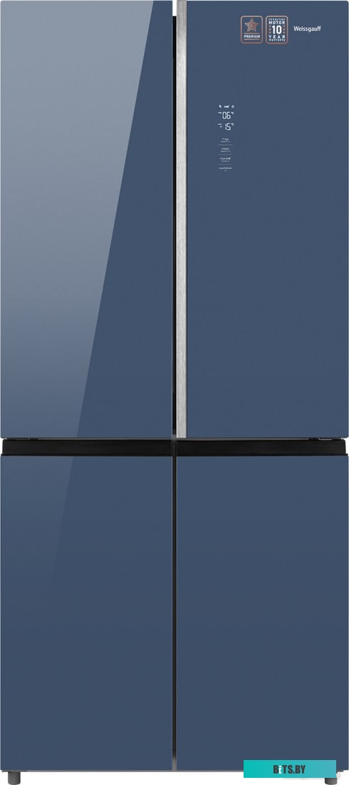 431544 Холодильник двухкамерный WEISSGAUFF WRK 1850 D Full NoFrost White Glass Full No Frost, белое стекло