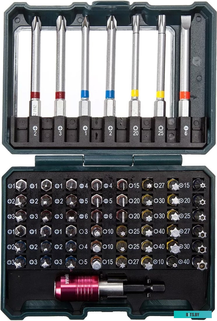626702000 Набор бит Metabo 626702000 (56 предметов) для шуруповертов/дрелей