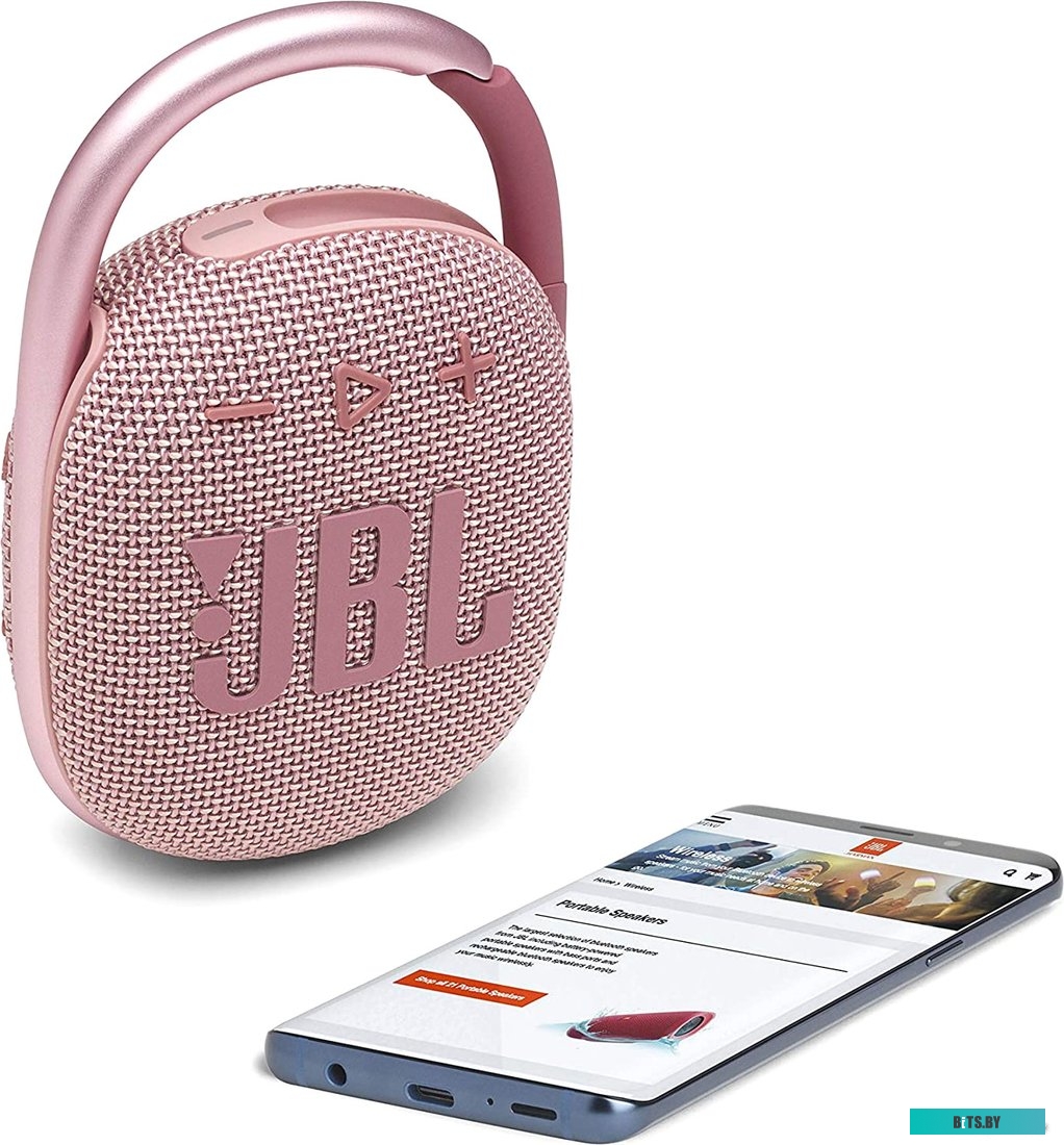 Портативная акустика JBL Clip 4 (розовый) <JBLCLIP4PINK>