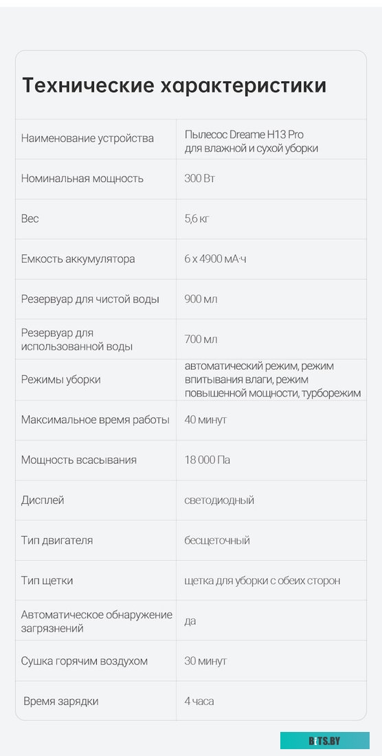 Dreame H13 Pro Wet and Dry Vacuum (международная версия)