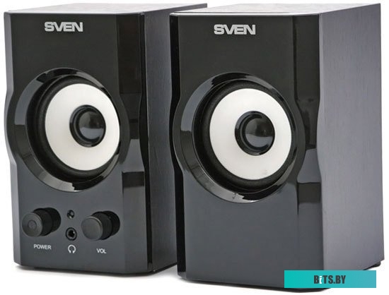 Колонки Sven 2.0 SPS-605, 2x3 Вт, черные