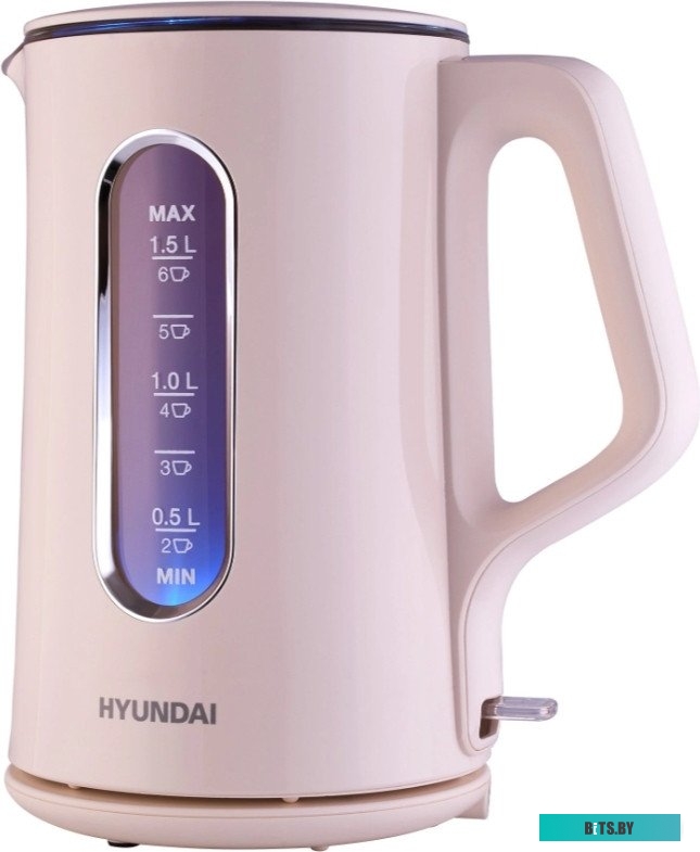 HYK-G8888 Чайник электрический Hyundai HYK-G8888 1.5л. 1700Вт кремовый/прозрачный корпус: стекло