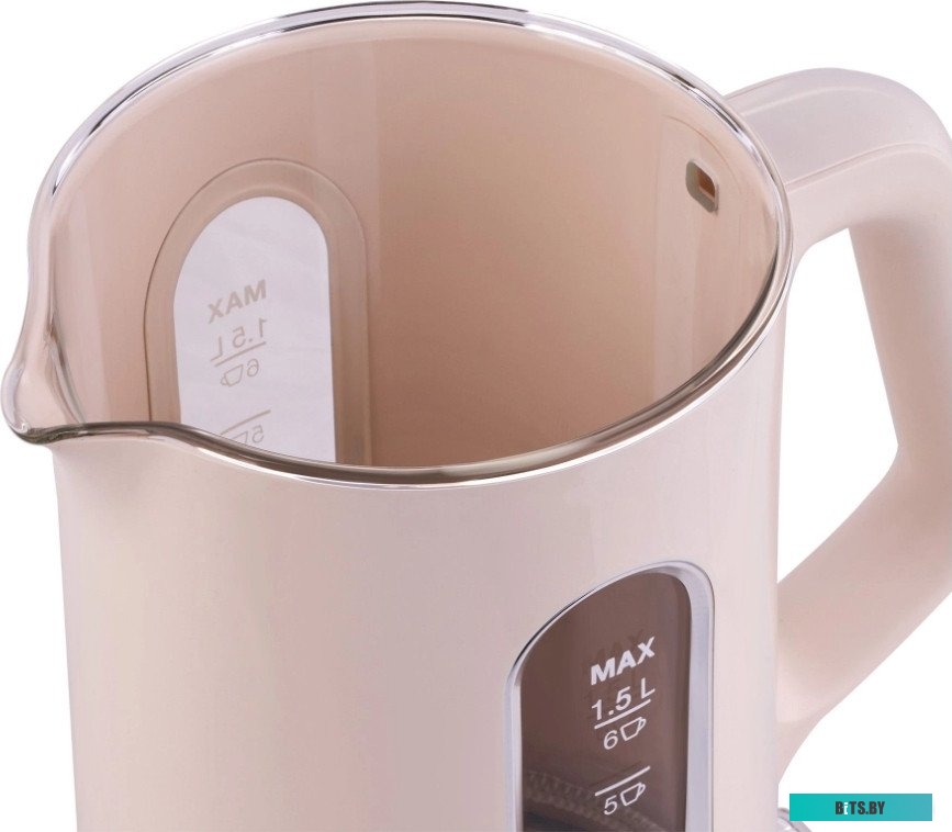 HYK-G8888 Чайник электрический Hyundai HYK-G8888 1.5л. 1700Вт кремовый/прозрачный корпус: стекло