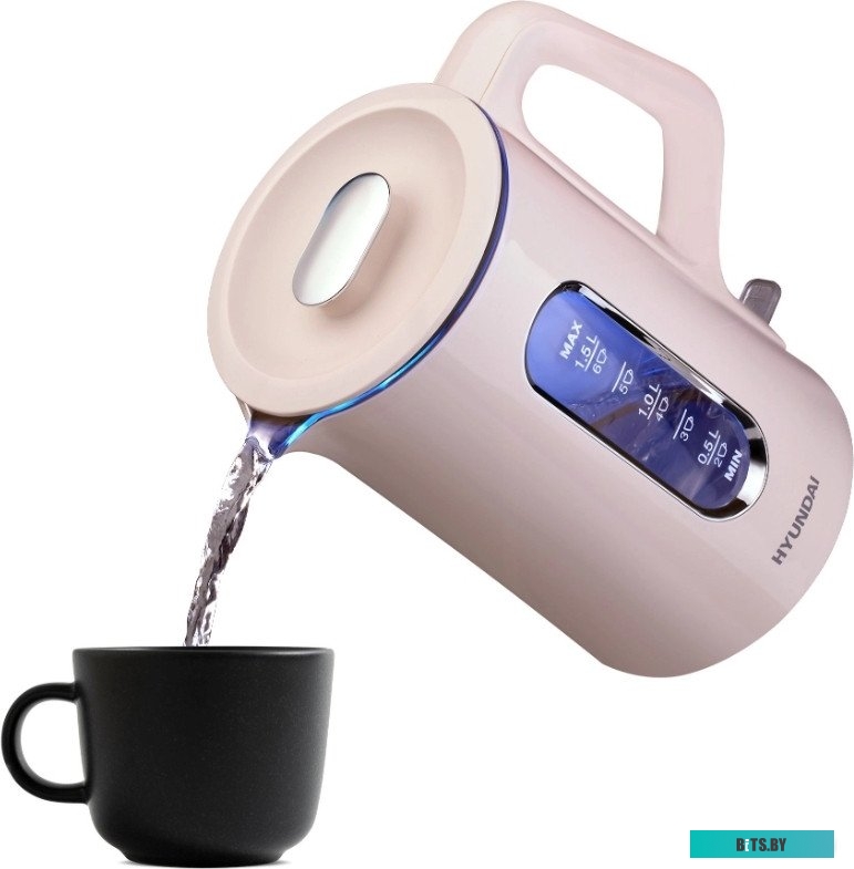 HYK-G8888 Чайник электрический Hyundai HYK-G8888 1.5л. 1700Вт кремовый/прозрачный корпус: стекло
