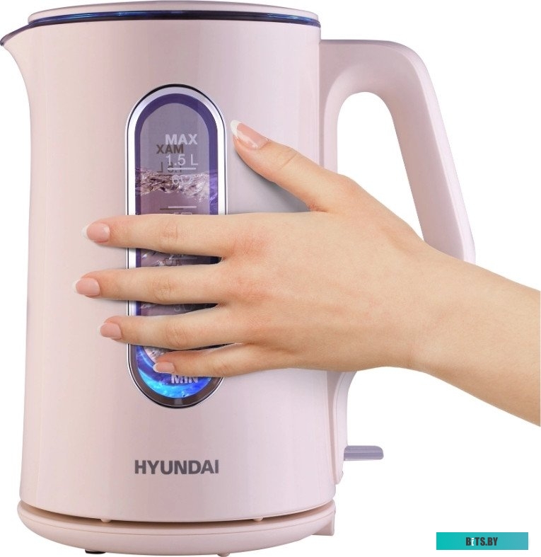 HYK-G8888 Чайник электрический Hyundai HYK-G8888 1.5л. 1700Вт кремовый/прозрачный корпус: стекло