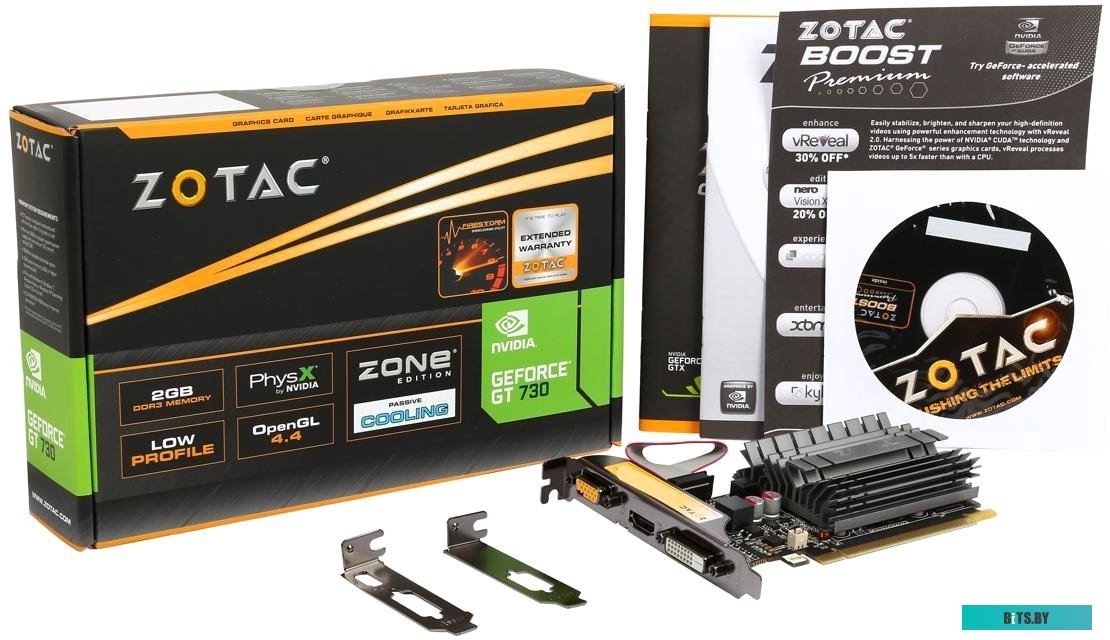 Видеокарта Zotac GeForce GT 730 2GB DDR3 Zone Edition ZT-71113-20L