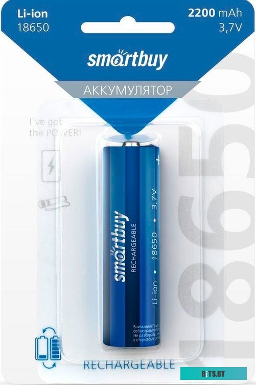 Аккумуляторы SmartBuy 18650 2200 mAh 1 шт. <SBBR-18650-1B2200>