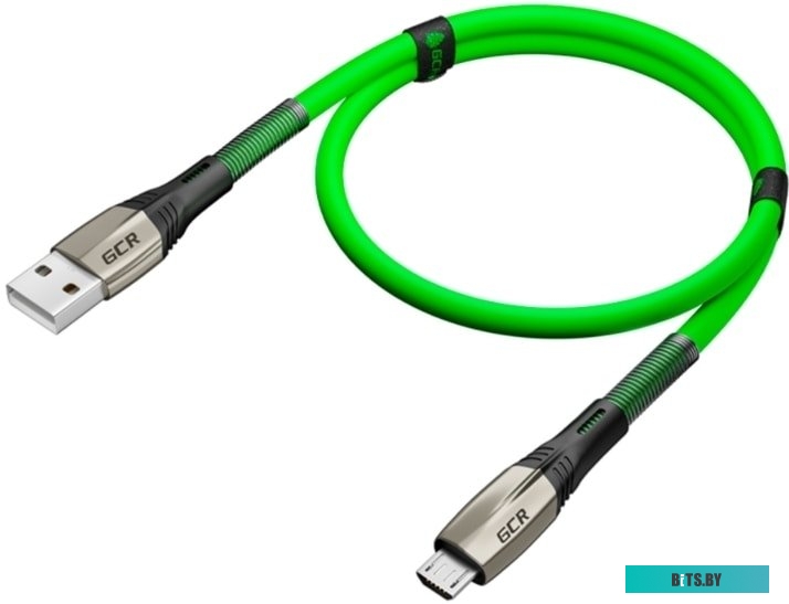 Адаптер GCR GCR-52207 OTG 0.5m USB, microB 5pin/AF, белый, 28/28 AWG, экран, морозостойкий