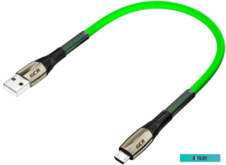 Адаптер GCR GCR-52207 OTG 0.5m USB, microB 5pin/AF, белый, 28/28 AWG, экран, морозостойкий