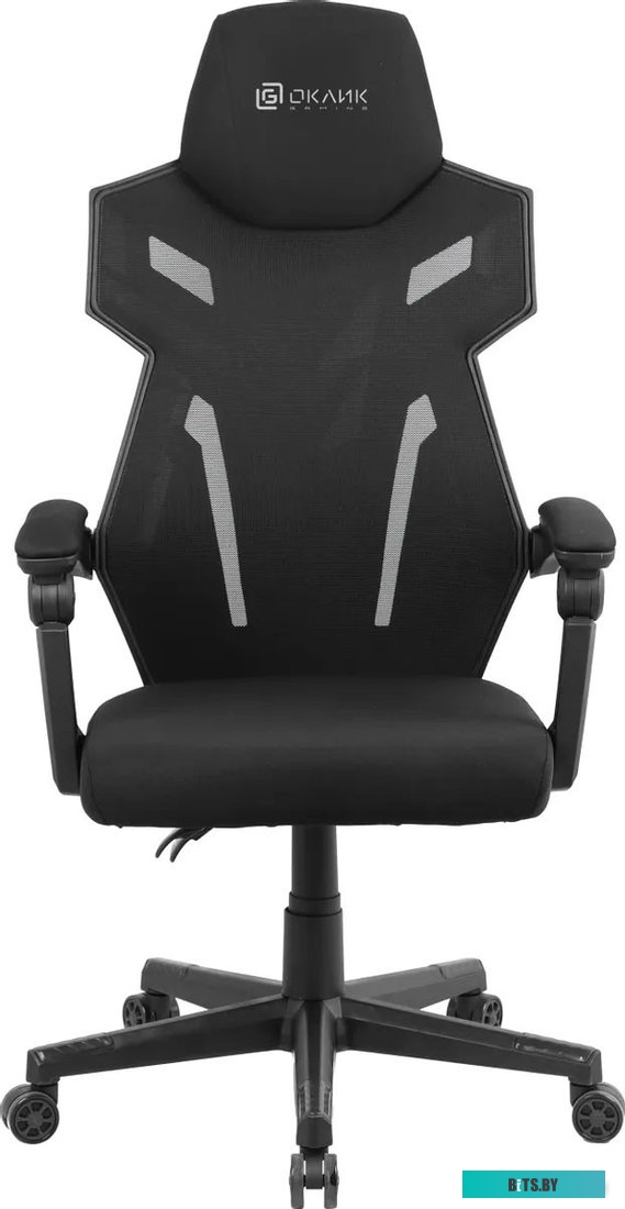 1892164 Кресло игровое Oklick 111G, на колесиках, сетка/ткань, черный [1892164]