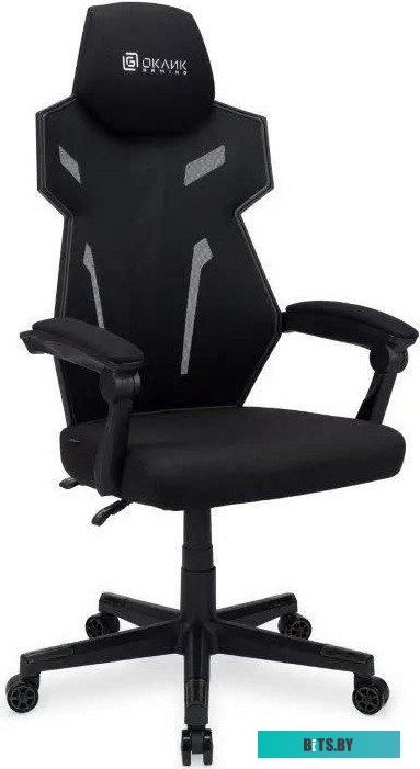 1892164 Кресло игровое Oklick 111G, на колесиках, сетка/ткань, черный [1892164]