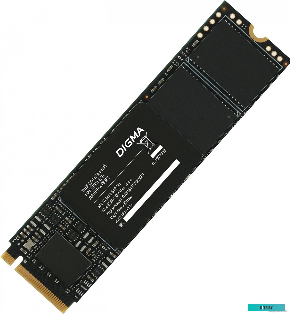 Накопитель SSD Digma PCIe 4.0 x4 512GB DGSM4512GM6ET Meta M6E M.2 2280