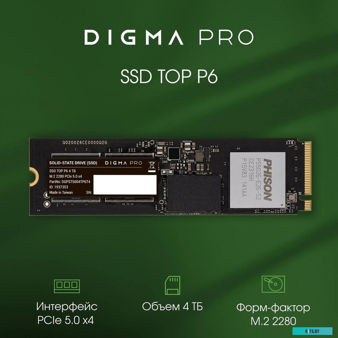 Накопитель SSD Digma Pro Top P6 DGPST5004TP6T4