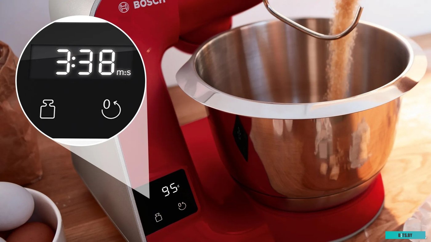 MUM5X720 Кухонная машина Bosch MUM5X720 планетар.вращ. 1000Вт красный/серый